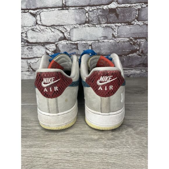 Nike Undefeated x Air Force 1 Low 5 White Leather Grey Suede Shoes Men 10.5M US main image 14
